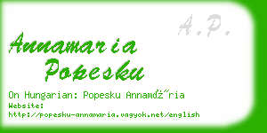 annamaria popesku business card